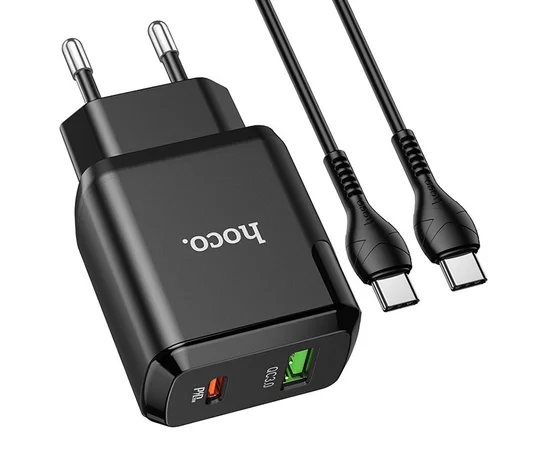 СЗУ Hoco N5 Favor 20W PD+QC3.0 Type-C to Type-C Черный