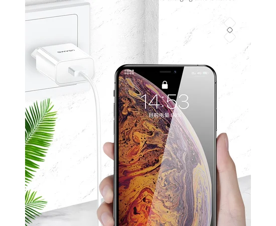 СЗУ USAMS US-CC075 T18 Single USB Travel Charger (EU) Белый