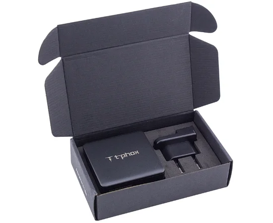 СЗУ PD адаптер T-phox (48W: PD 30W + USB QuickCharge QC 3.0 18W) Черный