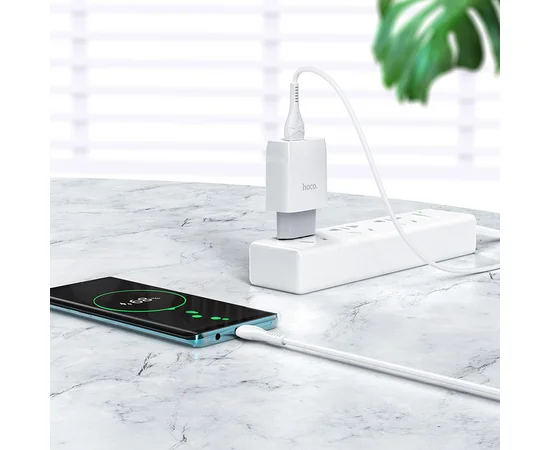 СЗУ Hoco C72Q QC3.0 (1USB/2A) + MicroUSB Белый
