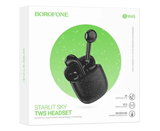 Беспроводные TWS наушники BOROFONE BW45 Black star