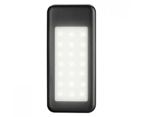 Портативний зарядний пристрій Power Bank S-link 10000 mAh 2 USB with 10 LED Light and Charge Cable Чорний