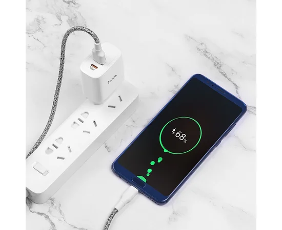 СЗУ HOCO C57A PD+QC3.0 (1USB/3.1A) white