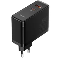СЗУ Baseus GaN5 Pro Type-C+USB 100W EU (CCGP09020) Чорний
