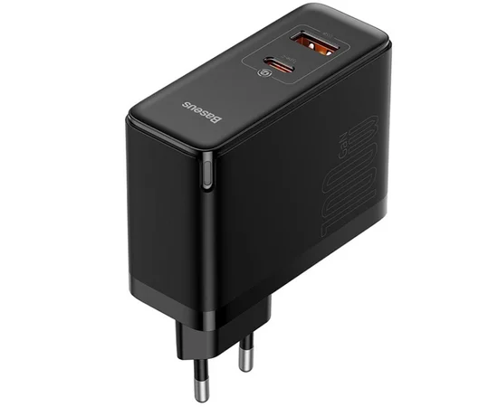 СЗУ Baseus GaN5 Pro Type-C+USB 100W EU (CCGP09020) Черный