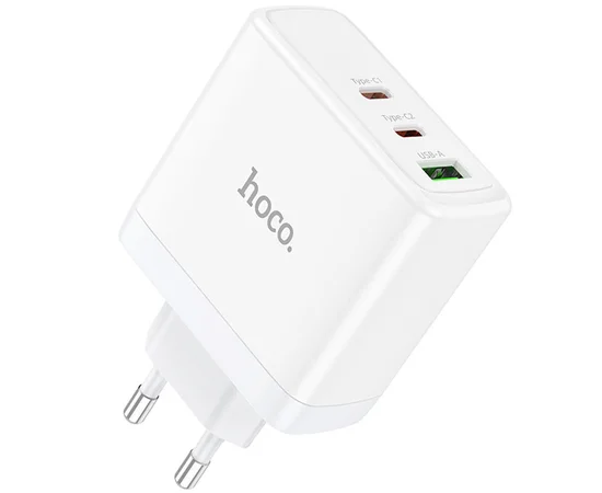 СЗУ Hoco N30 Glory PD65W (2Type-C/1USB) White