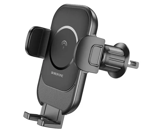 Автодержатель с БЗУ Borofone BH204 Blue Charm (air outlet) Black