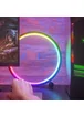 Настольная LED лампа RGB Intelligent circular atmosphere light Bluetooth USB with app Black