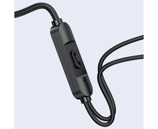 Наушники Usams US-SJ594 EP-47 с микрофоном (3.5mm/1.2m) Black