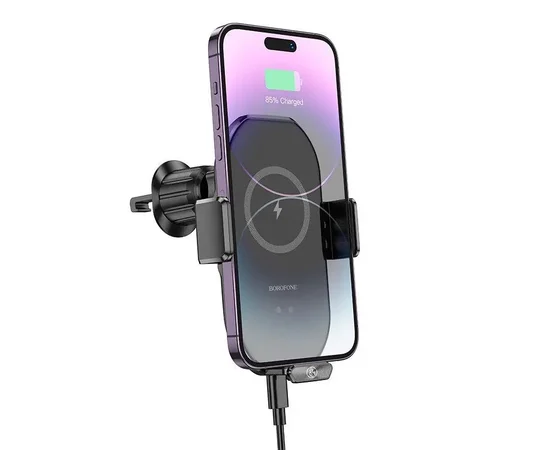 Автодержатель с БЗУ Borofone BH205 Wireless Charging Car Черный