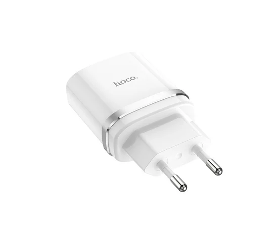 СЗУ Hoco C12 Charger + Cable (Micro) 2.4A 2USB Белый
