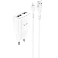 СЗУ HOCO C88A (2USB/2.4A) + Lightning Белый