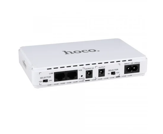 Источник бесперебойного питания Hoco DB25 Smart Mini UPS для роутеров 5V/9V/12V 8800 mAh White