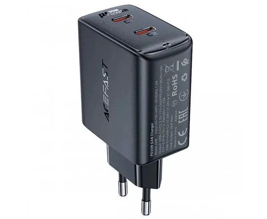 СЗУ Acefast A49 PD35W GaN (USB-C+USB-C) dual port Black
