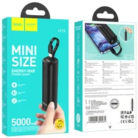 Портативное зарядное устройство Power Bank Hoco J113 Energy-bar Lightning 5000 mAh Black