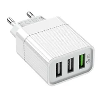 СЗУ Borofone BA40A Speedway three-Port QC3.0 Белый