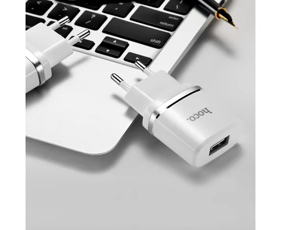 СЗУ Hoco C11 USB Charger 1A (+кабель microUSB 1м) Белый