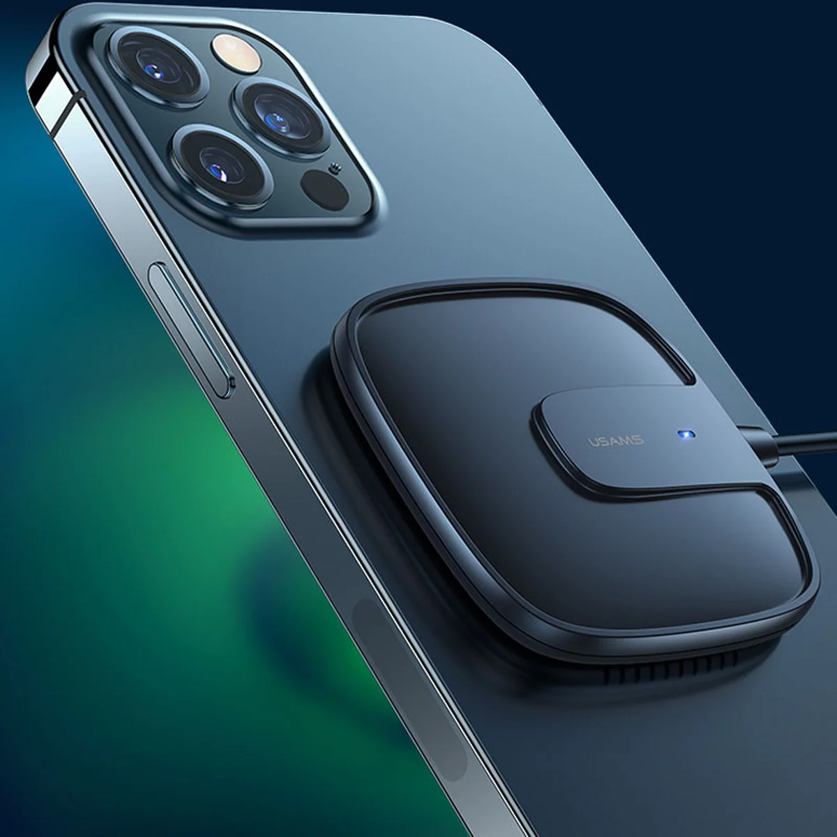 БЗУ Usams US-CD159 W1, 15W (магнитный) Черный