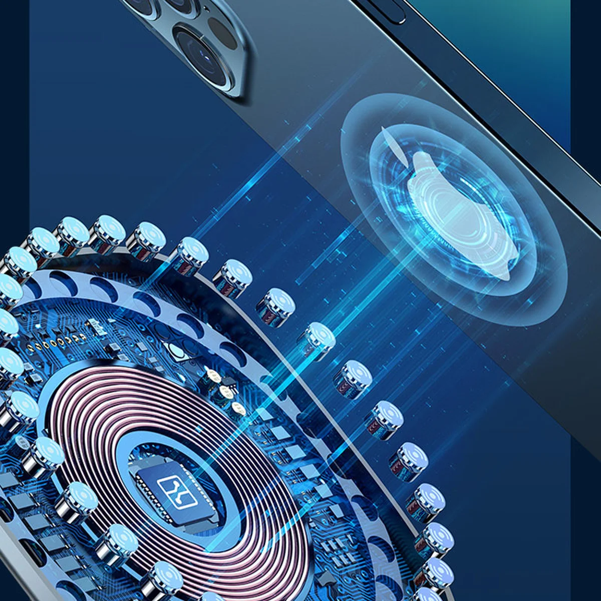 БЗУ Usams US-CD159 W1, 15W (магнитный) Черный