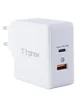 СЗУ PD адаптер T-phox (48W: PD 30W + USB QuickCharge QC 3.0 18W) Белый