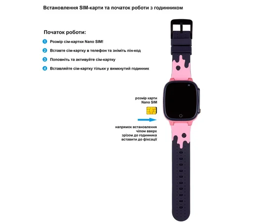 Детские cмарт-часы E07 Розовый