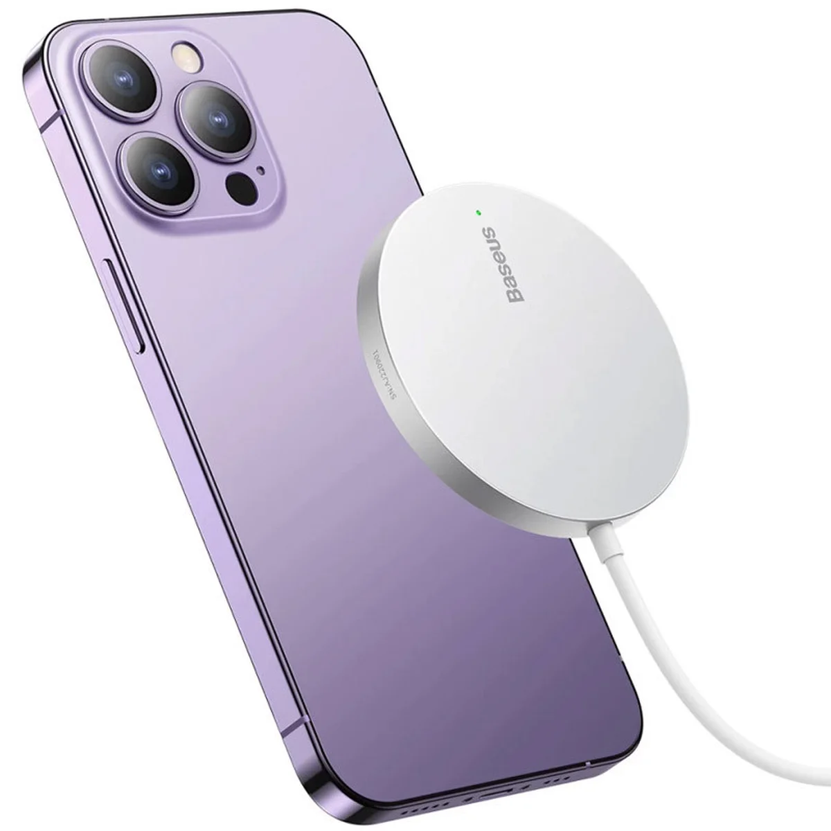 БЗУ Baseus Simple Mini3 Magnetic Wireless Charger 15W (CCJJ0400) Silver