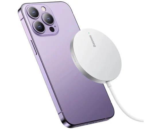 БЗУ Baseus Simple Mini3 Magnetic Wireless Charger 15W (CCJJ0400) Silver