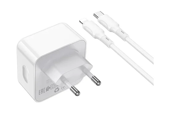 СЗУ Borofone BA76A Source PD35W (2Type-C) + Type-C to Lightning White