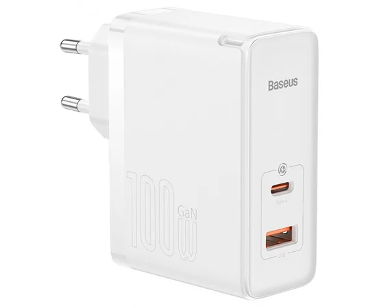 СЗУ Baseus GaN5 Pro Type-C+USB 100W EU (CCGP09020) Белый