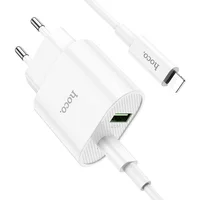 СЗУ HOCO C95A PD 20W+QC3.0 (1USB/Type-C/3A) + Type-C to Lightning White