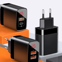 СЗУ Baseus Mirror Lake Dual QC Digital Display 2USB Чорний