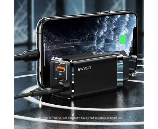 СЗУ USAMS CC110 GaN Mini Fast Charger EU Черный
