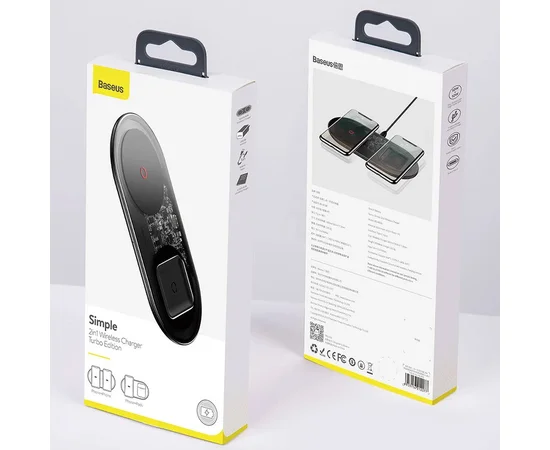 БЗУ Baseus Simple 2in1 Turbo Edition 24W (With 12V Charger) Черный