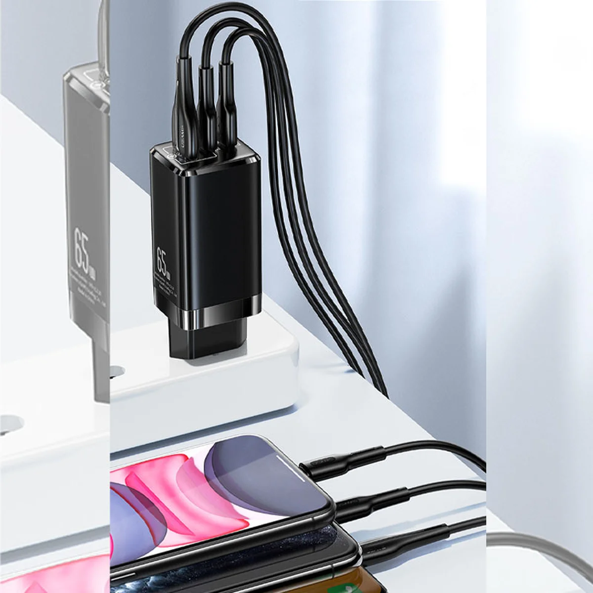 СЗУ USAMS CC110 GaN Mini Fast Charger EU Чорний