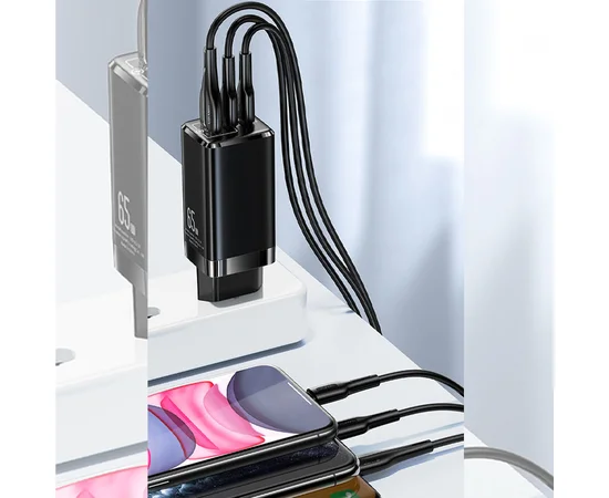 СЗУ USAMS CC110 GaN Mini Fast Charger EU Черный