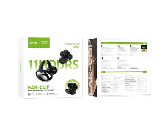 Беспроводные TWS наушники Hoco EW57 Auspicious clip-on Galaxy black