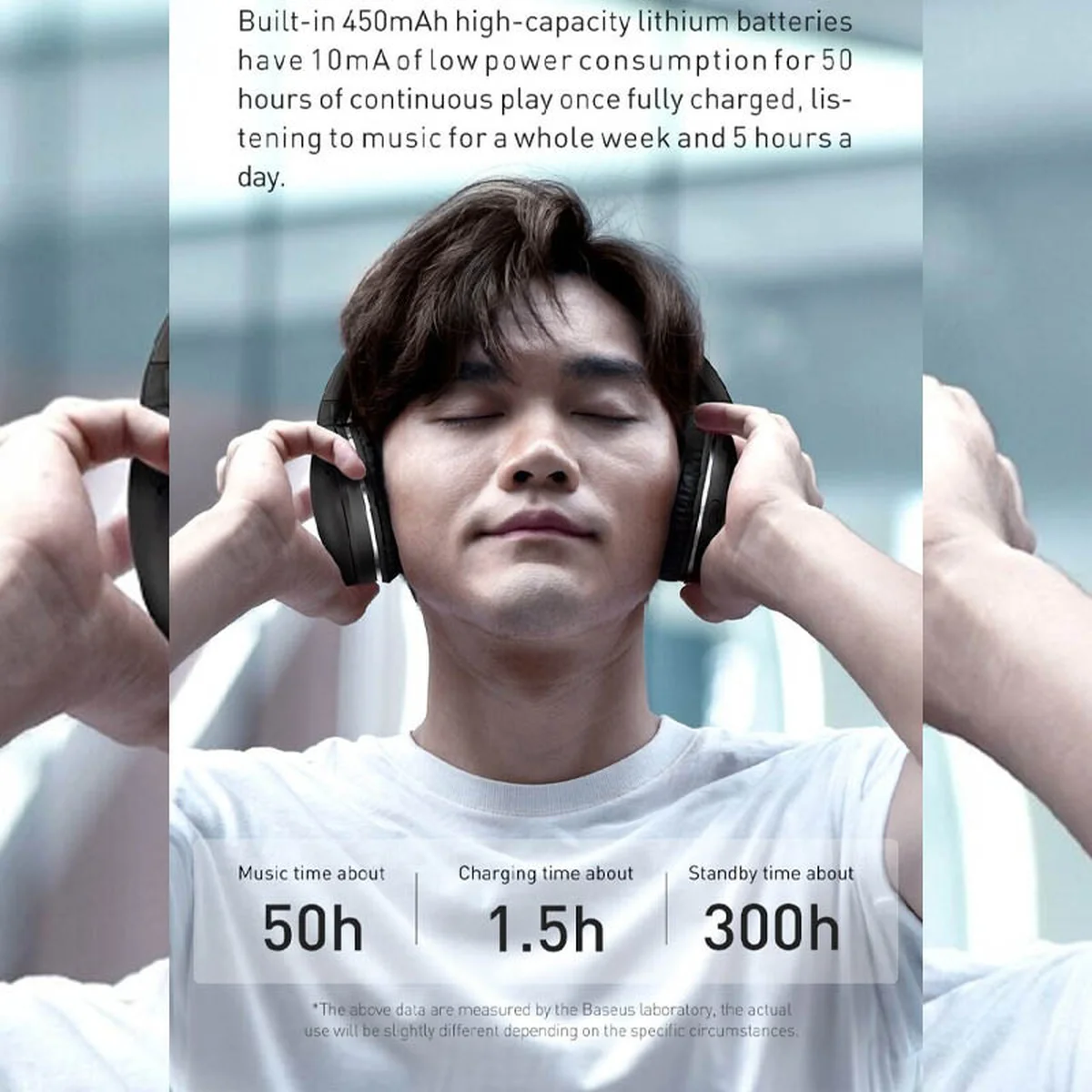 Накладные беспроводные наушники Baseus Encok Wireless headphone D02 Pro (NGTD01030) Black