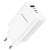 СЗУ Borofone BN10 Sunlight PD65W (1Type-C/1USB) White
