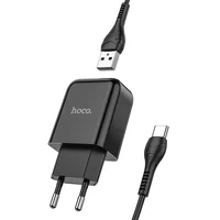 СЗУ HOCO N2 (1USB / 2.1A) + USB - Type-C Чорний