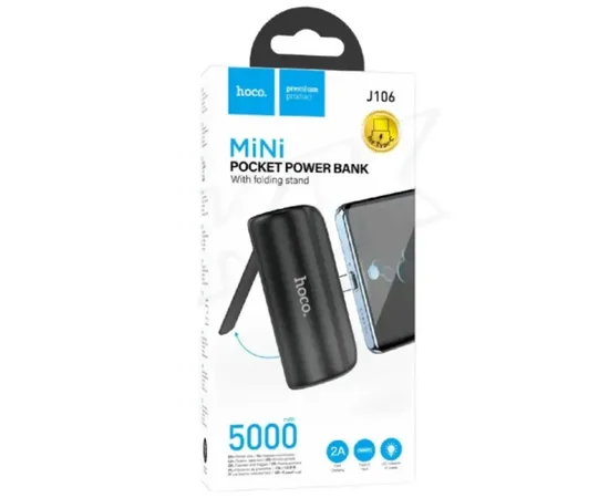 Портативное зарядное устройство Power Bank Hoco J106 Pocket Lightning 5000 mAh Black