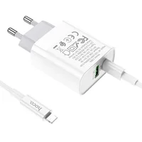 СЗУ HOCO C80A Rapido PD+QC3.0 Type-C + USB + Type-C to Lightning cable Білий