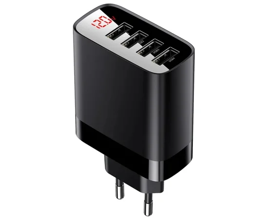 СЗУ Baseus Mirror Lake Digital Display 30W 4USB Черный