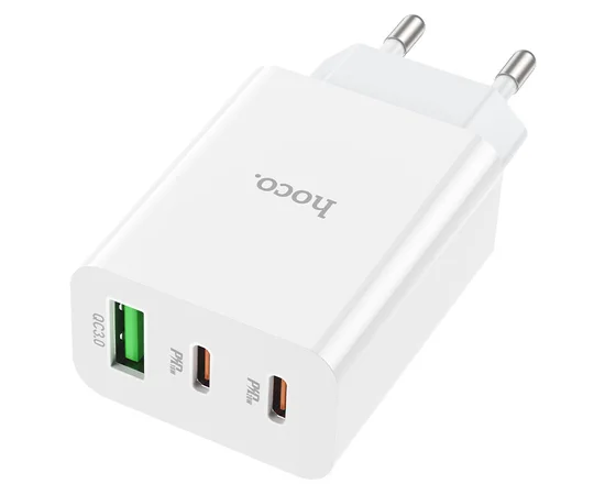 СЗУ Hoco C99A dual port PD 20W+QC3.0 Белый