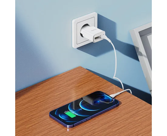 СЗУ HOCO C88A (2USB/2.4A) + Lightning Белый