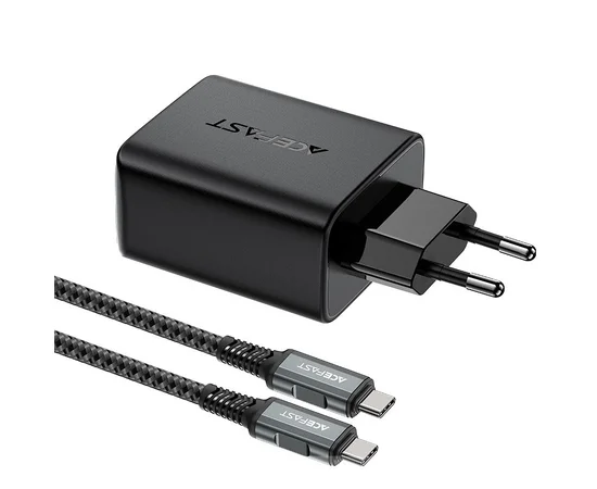 СЗУ Acefast A17 65W GaN multi-function HUB + кабель Type-C to Type-C Black