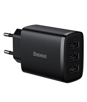 СЗУ Baseus Compact 17W (3USB) (CCXJ02) Черный