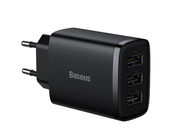 СЗУ Baseus Compact 17W (3USB) (CCXJ02) Черный