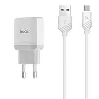 СЗУ Hoco C22A USB Charger 2.4A (+ кабель Lightning) Белый