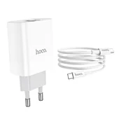 СЗУ HOCO C80A Rapido PD+QC3.0 Type-C + USB + Type-C to Type-C Белый