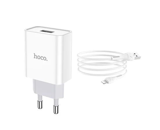 СЗУ HOCO C81A (1USB/2.1A) + Ligthning Белый